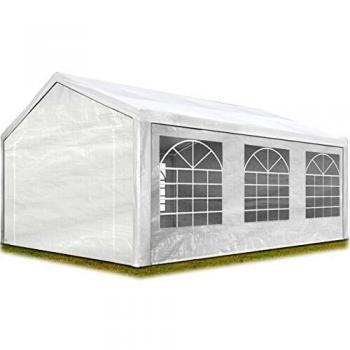 Carpa para fiestas TOOLPORT 3x6 m en blanco, lona PE 350 impermeable con protección UV
