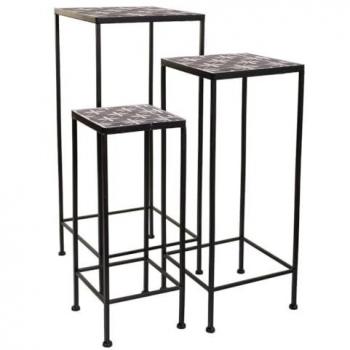 Soporte para Maceta Alexandra House Living Negro Hierro 30 x 68 x 30 cm