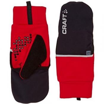 Craft - Hybrid Weather Thermal-Ventair Gloves, Color Rojo,Negro, Talla XL