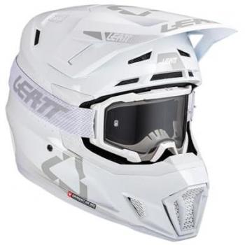 Casco de Cross Leatt Moto 7.5 Blanco con Gafas Inclusas