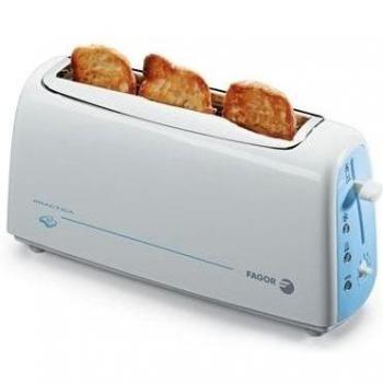 Fagor - Tostador Tte310, 950W, 1Ranura Larga. Blanco-Azul.