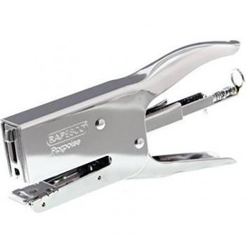 Rapesco R81000A3 Porpoise Grapadora Metálica de Tenaza, Capacidad hasta 45 Hojas, usa Grapas 26 y 24/6-8, Plateado