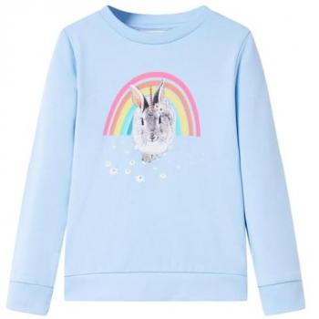 Sudadera Infantil de Manga Larga Azul Claro 104