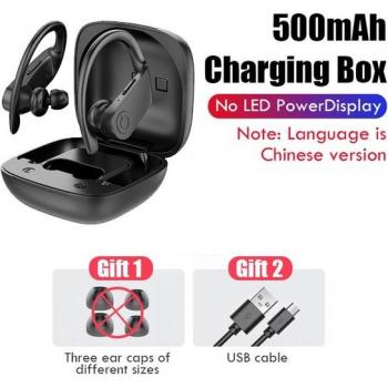 Auriculares TWS Inalámbricos Bluetooth 5.0 Deportivos Impermeables con Pantalla LED y Micrófono 2200mAh