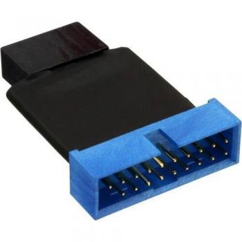 Adaptador Interno USB 3.0 a USB 2.0, Conector 10pin hembra a 19pin macho, Compatible con Placas Base