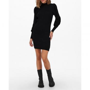 ONLY Women's Long Sleeve Knit Dress with Turtleneck - Onlkatia, Black, XL
