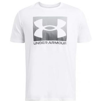 Camiseta Under Armour Boxed Sports manga corta blanca para hombre, talla S