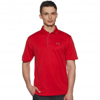 Under Armour Tech Polo - Red/Graphite - Small