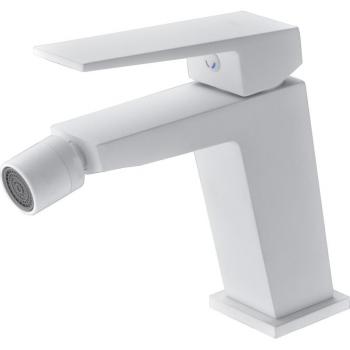 Grifo Monomando para Bidé Art Imex - Grifo Mezclador de Agua Fría y Caliente, Color Blanco Mate, Ahorro de Agua