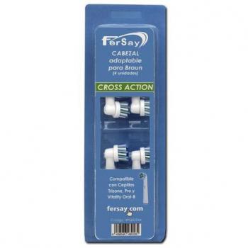Cabezal Adaptable Cepillo Dental Braun Cross Action (4 Unidades)