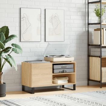 Mueble de discos de madera de ingeniería roble Sonoma 85x38x48 cm vidaXL