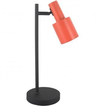 Lámpara de mesa moderna Ovelia, naranja/negro, hierro, E27