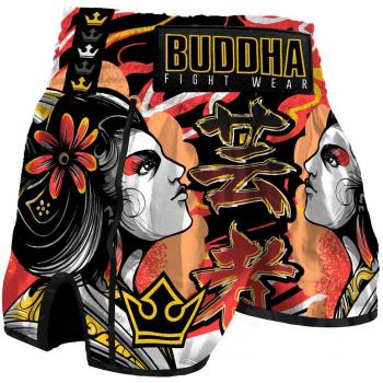 Retro Geisha Style Thai Boxing Shorts by Buddha Fight Wear