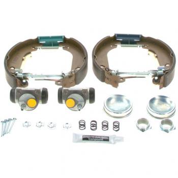 Kit de frenos Bosch para disco de tambor, incluye conjunto operativo del tambor (mordazas, cilindro, muelle), compatible con CITROËN Xsara y PEUGEOT 306, referencia 0 204
