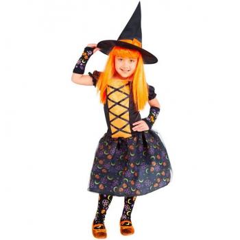 Disfraz de Bruja Moonlight Naranja para Niña Rubie's
