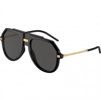 Dolce & Gabbana DG6195 501/87 Men's Sunglasses Black Pilot Style Size 145