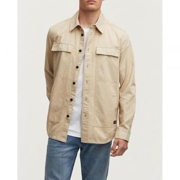Denham Men's Structured Beige Casual Overshirt Jacket - Size L