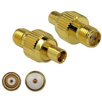 Adaptador SMA hembra a MCX hembra - Cable de electrónica con conectores dorados
