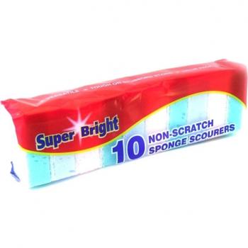 Ultrabrillante no Rasguño Esponja Estropajos 10PK