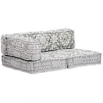 SengentoStyle Palletbankkussen stof patchwork grijs