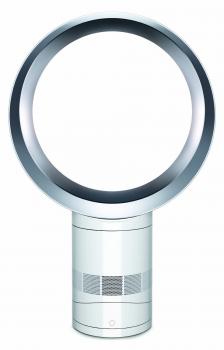 Dyson AM06 Ventilador de Mesa Air Multiplier, 24 W, 57.5 Decibeles, Material Metal y Plástico, Color Blanco y Plata con Control Remoto