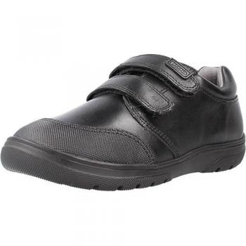 Zapato Escolar Garvalin para Niño - Zapatos Colegiales en Color Negro - Zapato Clásico con Cierre de Velcro - Cómodos - Versátiles - Fácil de Poner y Quitar - Modelo 211701-A