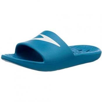 Chanclas de natación Speedo Slide para niños, color azul claro, talla 32