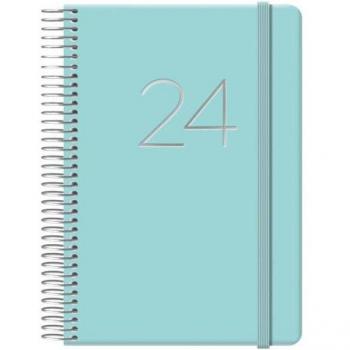 Agenda Espiral DOHE GLOSS 2024 Día Página 12,5 x 18 cm Verde