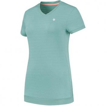 Camiseta de tirantes para mujer K-Swiss Hypercourt V-Neck Top - Color Petróleo