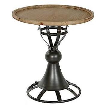 Mesa auxiliar DKD Home Decor Abeto Negro Metal 60 x 60 x 63,5 cm