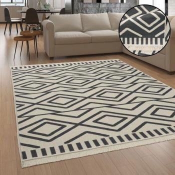 Alfombra Salon Boho Chic Lavable 120x160 cm Antracita