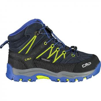 Botas de senderismo CMP Kids Rigel Mid Waterproof, características: impermeables, diseño unisex para niños, color azul eléctrico, talla 37 EU