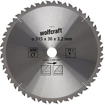 Wolfcraft 6742000 disco de sierra circular HM, 28 dient, serie marrón PACK 1, 315x30x3.2mm
