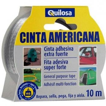 Quilosa T015206 Cinta Americana, Gris, 50 mm x 10 m