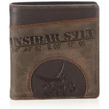 Sansibar Vinda - Monedero de cuero unisex, color marrón, talla 11x12x3 cm