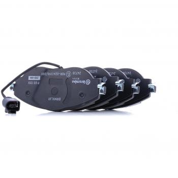 BREMBO P 85 131X Juego de pastillas de freno con contacto avisador de desgaste, tornillos para pinza de freno y chapa antichirridos (sin accesorios)