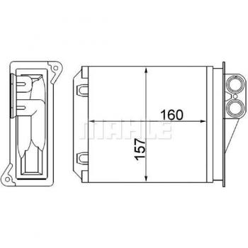Radiador de calefacción MAHLE ORIGINAL AH 168 000S, tipo: radiador de calefacción, características: diseño eficiente para la transferencia de calor, fabricado con materiales de alta calidad, fácil instalación, compatible con diversos modelos de