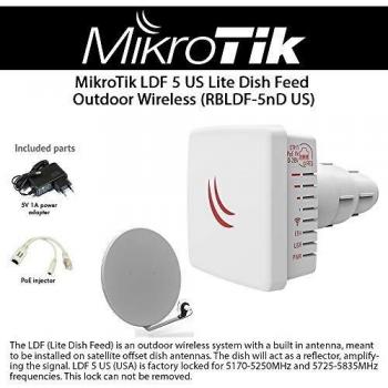 Mikrotik ldf 5 punto de acceso 54 mbits 10100 mbits 51505875 ghz 5 ghz ieee 80211aieee 80211n 25 dbmw