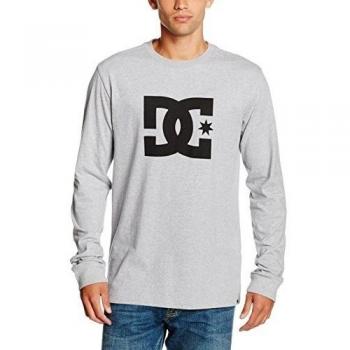 DC Shoes Star LS - Camiseta de manga larga para hombre, color gris, talla L