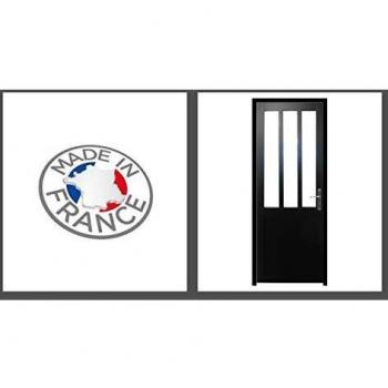 Bloc Puerta Taller Negra 204x83 Izquierda Empujador
