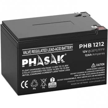 Batería Phasak PHB 1212 12V 12Ah para SAI/UPS Compatible con Phasak