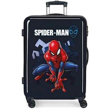 Marvel Spiderman Action Maleta mediana Azul 48x68x26 cms Rígida ABS Cierre combinación 70L 3,7Kgs 4 Ruedas Dobles