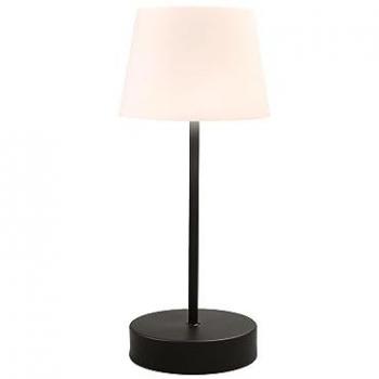 Lámpara de mesa portátil LED recargable Sora 3W con base negra y 3 intensidades