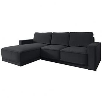 Sofá rinconero Comfivo 230 con función de descanso y caja de ropa de cama, dimensiones 268 x 87 x 167 cm