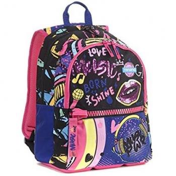 Mitama Mochila Plus, Music, Girl, Escuela y Tiempo Libre, con sombrero de regalo y bolsa