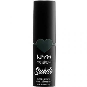 Nyx Professional Makeup Barra De Labios Mate De Larga Duración Y Cobertura Total Suede Matte Lipstick Tono 24 Shake That Money Color Verde Oscuro