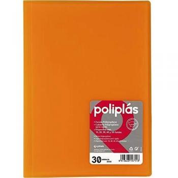 Grafoplás 01331252－Carpeta de fundas, A4, 30 fundas, color naranja