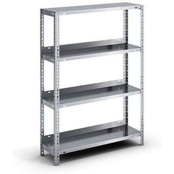 Estantería atornillable zincada para archivadores - Hofe, altura 1150 mm, dimensiones 750 x 300 mm