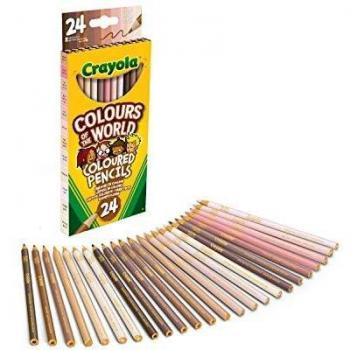 Lápices de Color Crayola Colores del Mundo, 3 mm, 24 colores variados para niños