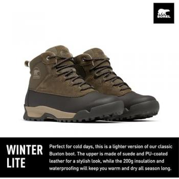 Sorel Men's Buxton Lite Lace Plus Waterproof Hiking Boot - Tan - Size 7